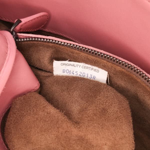 Pre-owned Bottega Veneta Small Nappa Intrecciato Roma Satchel Pink