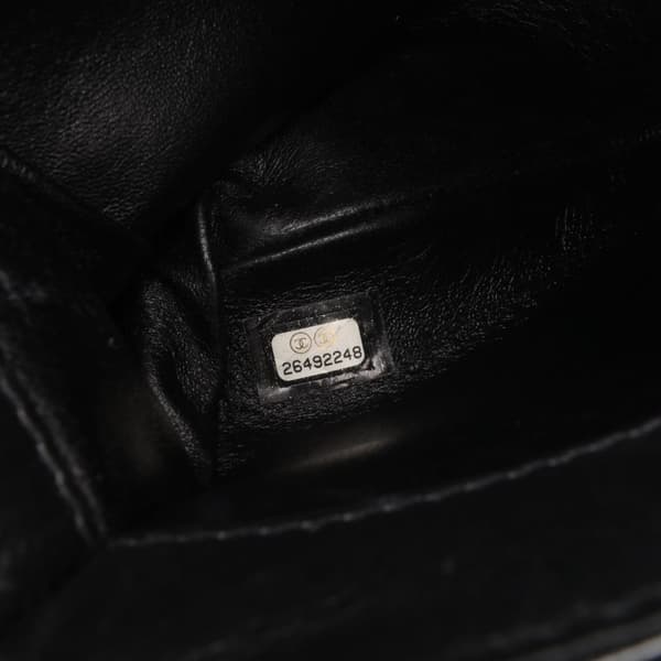 Pre-owned Chanel Quilted Calfskin Double Chain Top Handle Flap Black
