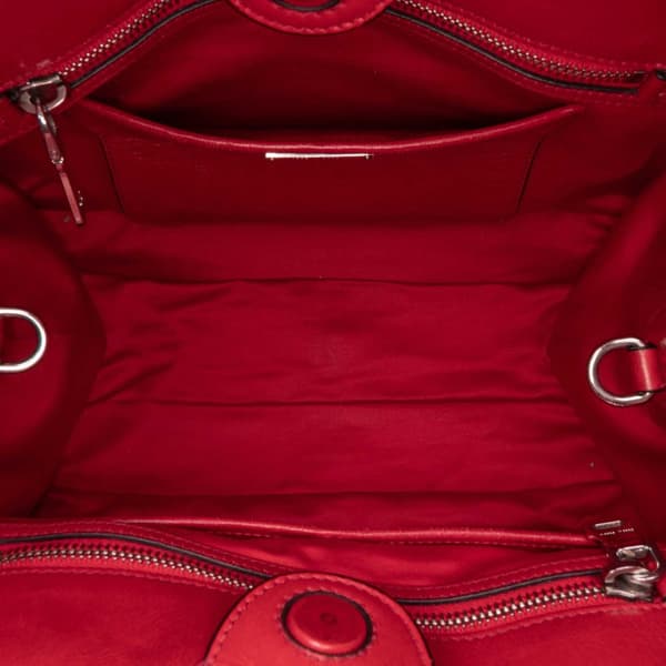 Pre-owned Miu Miu Leather Satchel Red
