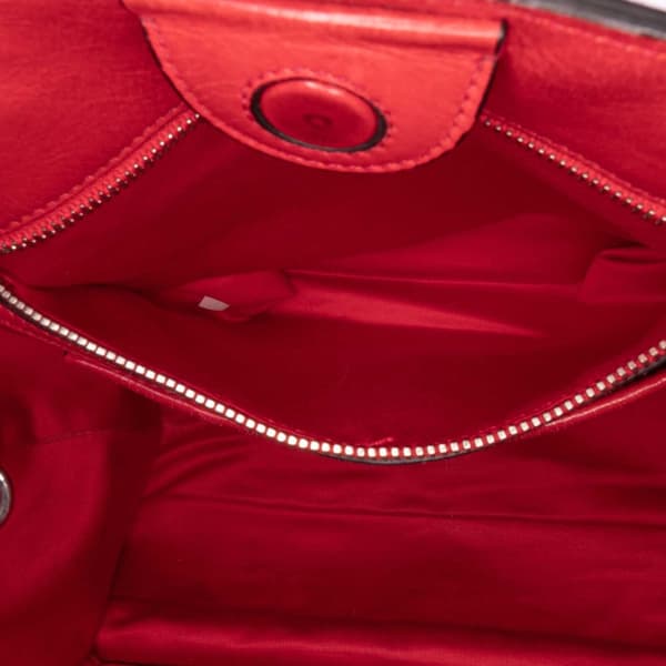 Pre-owned Miu Miu Leather Satchel Red