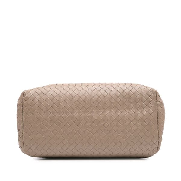 Pre-owned Bottega Veneta Small Nappa Intrecciato Roma Satchel Brown