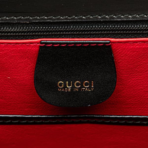 Pre-owned Gucci Calfskin Bamboo Night Black