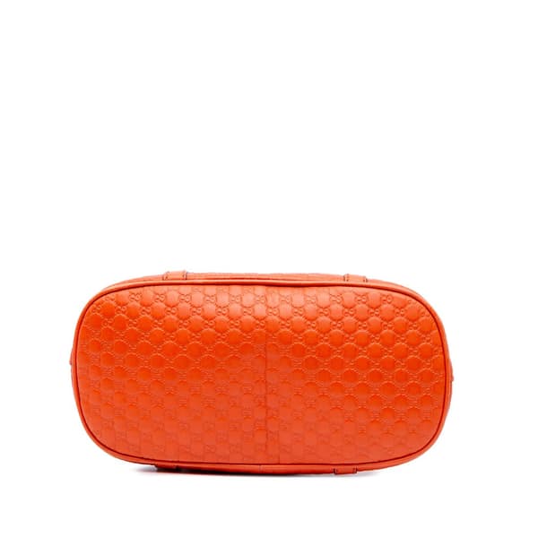 Pre-owned Gucci Mini Microguccissima Dome Satchel Orange