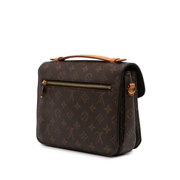 Pre-owned Louis Vuitton Monogram Pochette Metis Brown