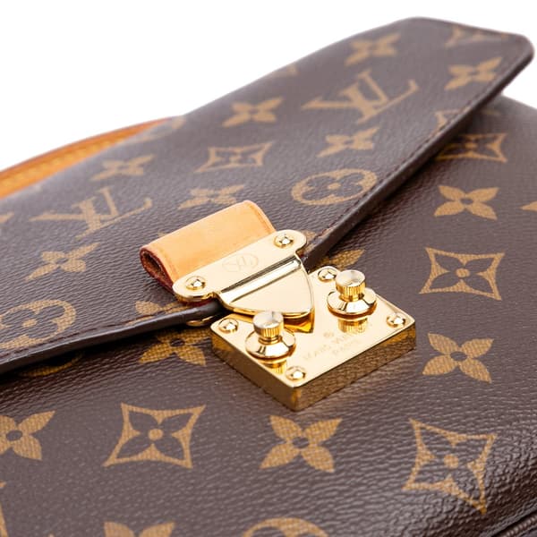 Pre-owned Louis Vuitton Monogram Pochette Metis Brown