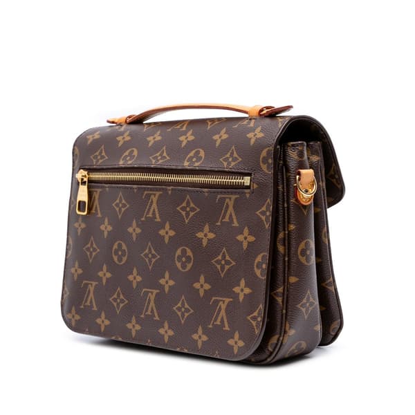 Pre-owned Louis Vuitton Monogram Pochette Metis Brown