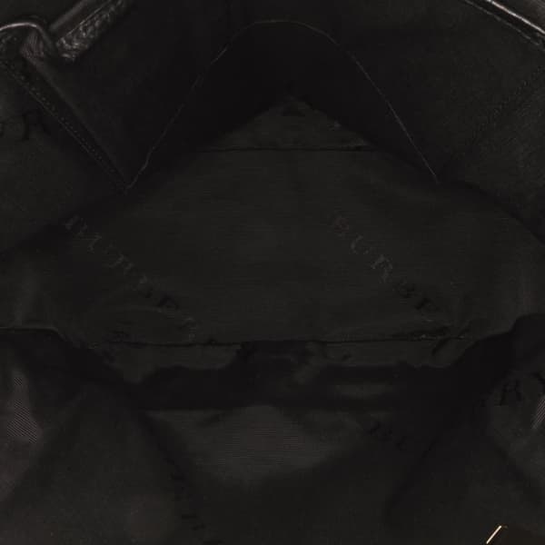 Pre-owned Burberry Large Grained Calfskin Heritage Orchard Bowling Bag Black
