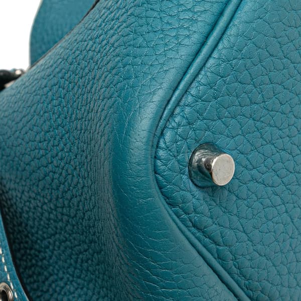 Pre-owned Hermès Clemence Picotin Lock 18 Blue