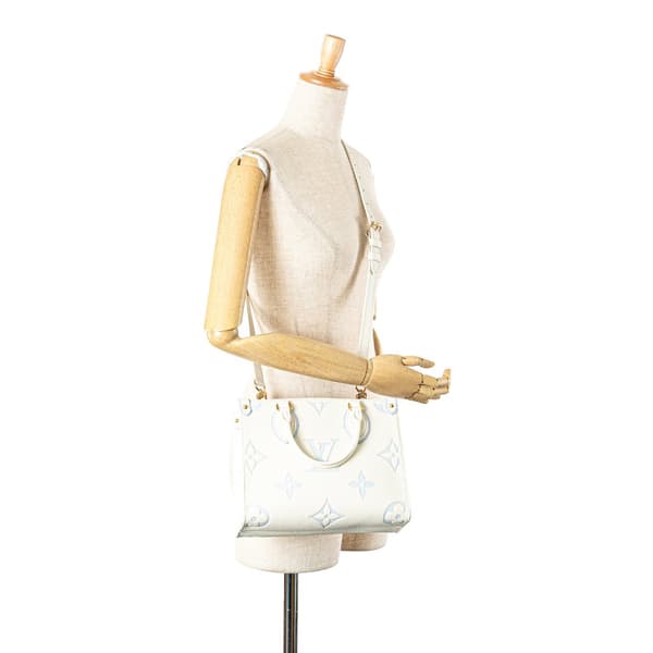 Pre-owned Louis Vuitton Bicolor Monogram Empreinte Giant Onthego PM White