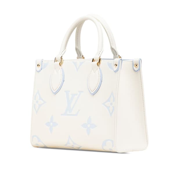 Pre-owned Louis Vuitton Bicolor Monogram Empreinte Giant Onthego PM White