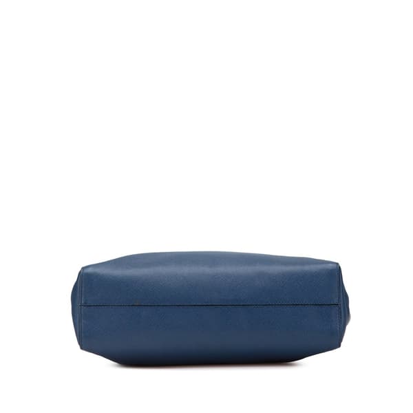 Pre-owned Prada Saffiano Soft Tote Blue