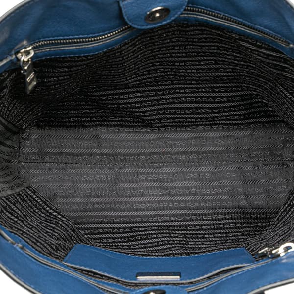 Pre-owned Prada Saffiano Soft Tote Blue