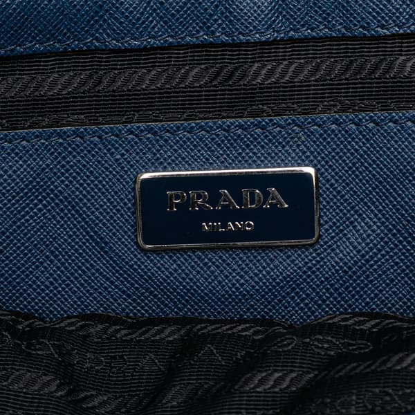 Pre-owned Prada Saffiano Soft Tote Blue