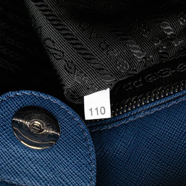 Pre-owned Prada Saffiano Soft Tote Blue