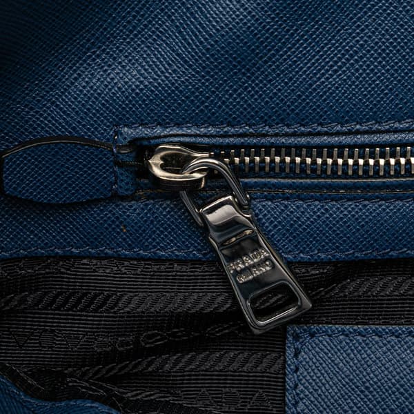 Pre-owned Prada Saffiano Soft Tote Blue