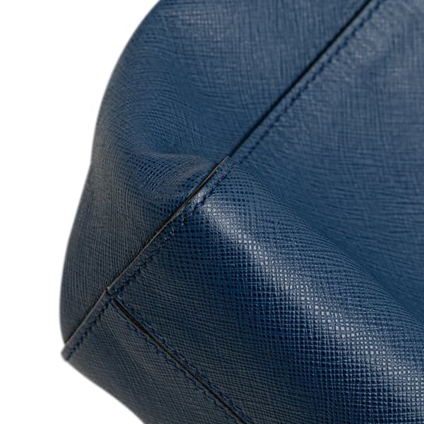 Pre-owned Prada Saffiano Soft Tote Blue