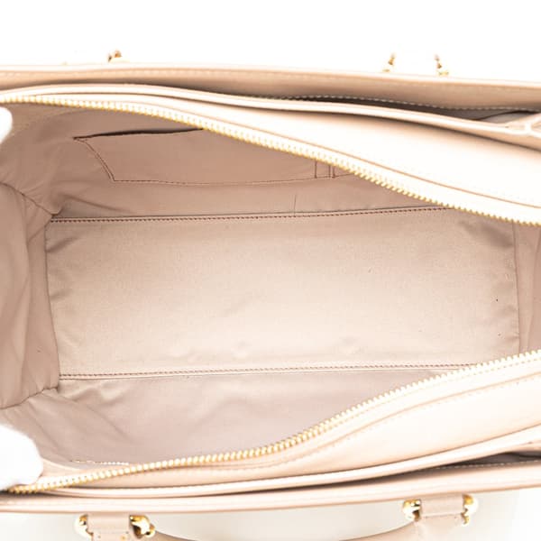 Pre-owned Ferragamo Leather Gancini Beky Satchel Pink