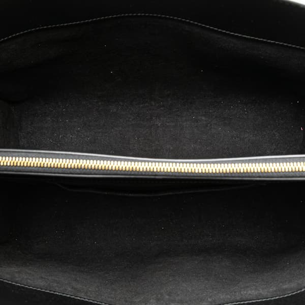 Pre-owned Dior Leather D Bee Satchel Black