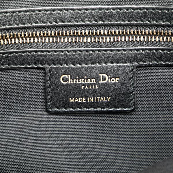 Pre-owned Dior Leather D Bee Satchel Black