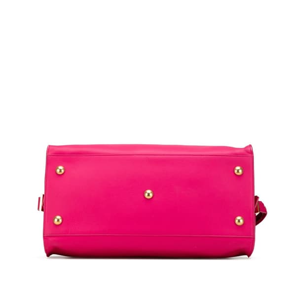 Pre-owned Saint Laurent Small Calfskin Cabas Chyc Satchel Pink