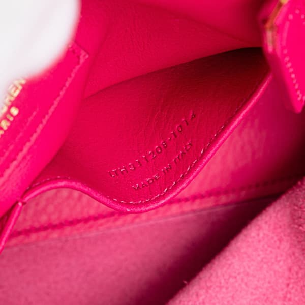 Pre-owned Saint Laurent Small Calfskin Cabas Chyc Satchel Pink