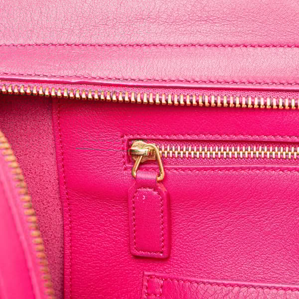 Pre-owned Saint Laurent Small Calfskin Cabas Chyc Satchel Pink