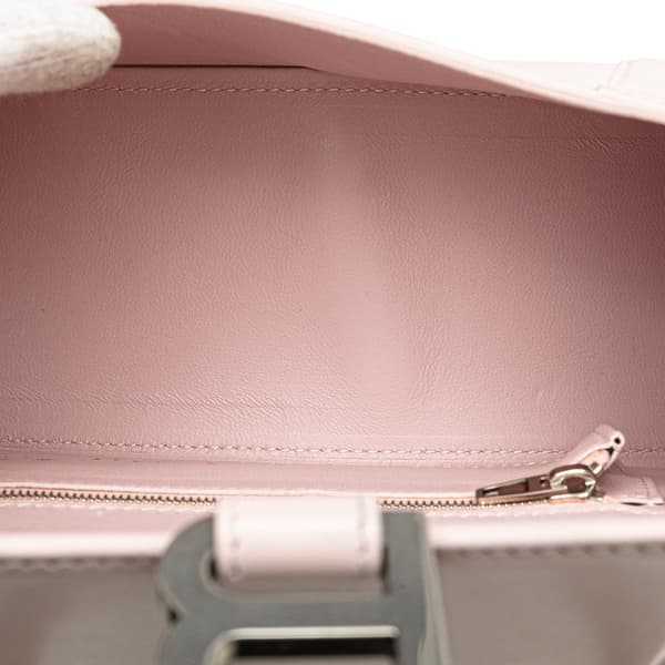 Pre-owned Balenciaga Small Leather Hourglass Top Handle Bag Pink
