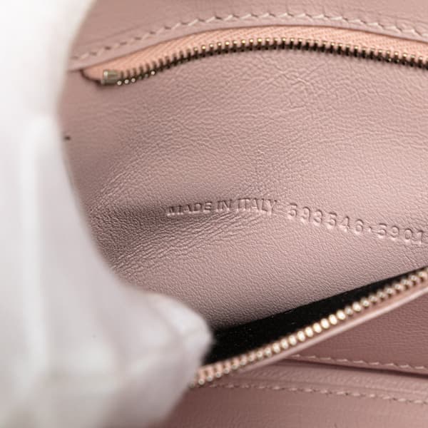 Pre-owned Balenciaga Small Leather Hourglass Top Handle Bag Pink