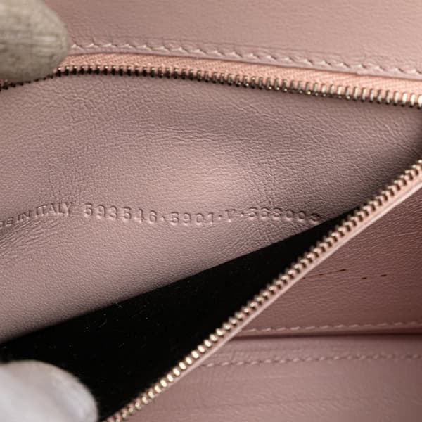Pre-owned Balenciaga Small Leather Hourglass Top Handle Bag Pink