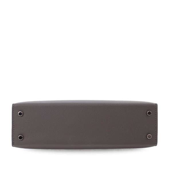 Pre-owned Hermès Mini Epsom Kelly II Sellier 20 Gray