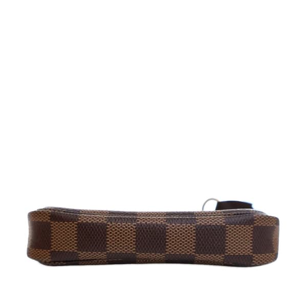 Pre-owned Louis Vuitton Damier Ebene Mini Pochette Accessoires Brown