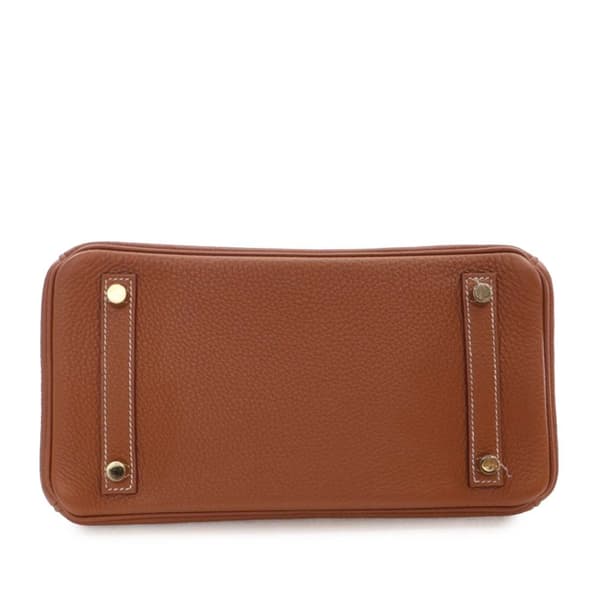 Pre-owned Hermès Togo Birkin Retourne 25 Brown