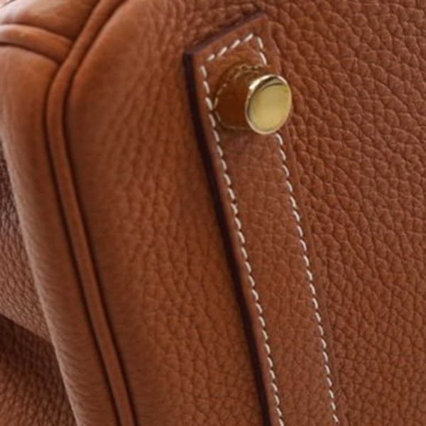Pre-owned Hermès Togo Birkin Retourne 25 Brown
