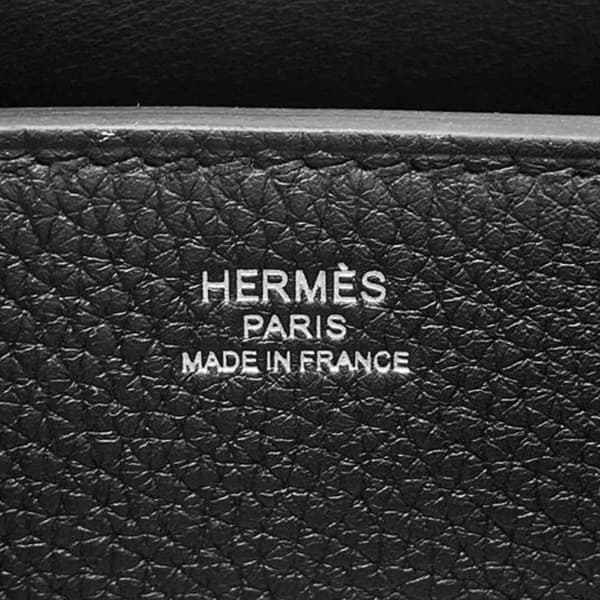 Pre-owned Hermès Togo and Swift Medor Bag Black
