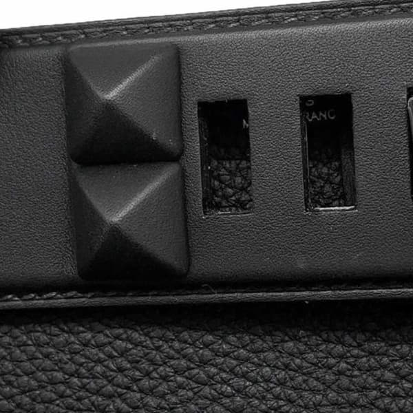 Pre-owned Hermès Togo and Swift Medor Bag Black