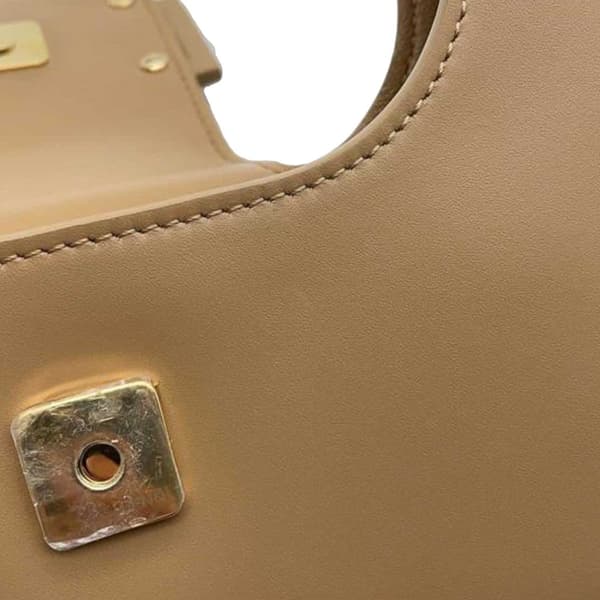 Pre-owned Fendi Mini Leather Cookie Hobo Brown