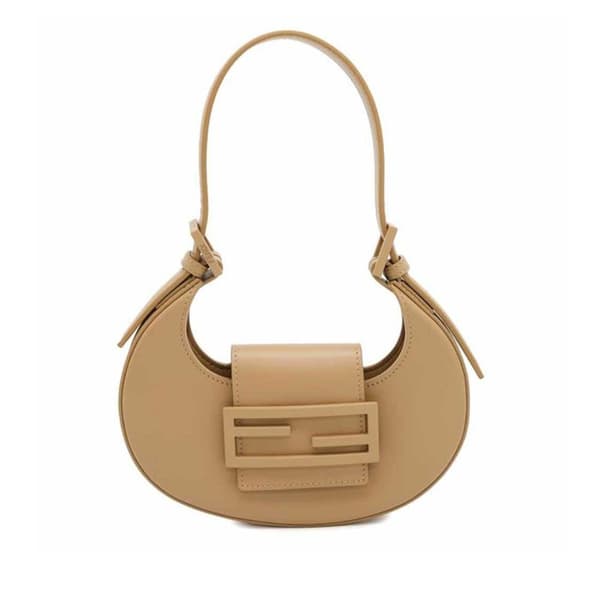 Pre-owned Fendi Mini Leather Cookie Hobo Brown