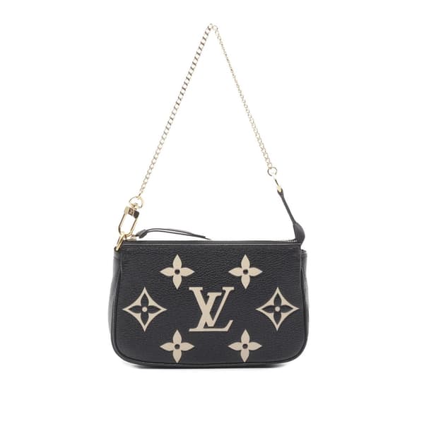 Pre-owned Louis Vuitton Bicolor Monogram Empreinte Mini Pochette Accessoires Black