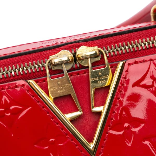 Pre-owned Louis Vuitton Monogram Vernis Melrose Red