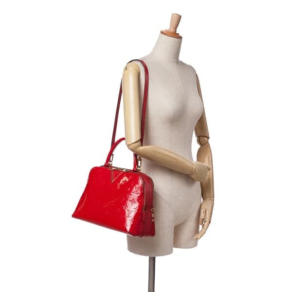 Pre-owned Louis Vuitton Monogram Vernis Melrose Red