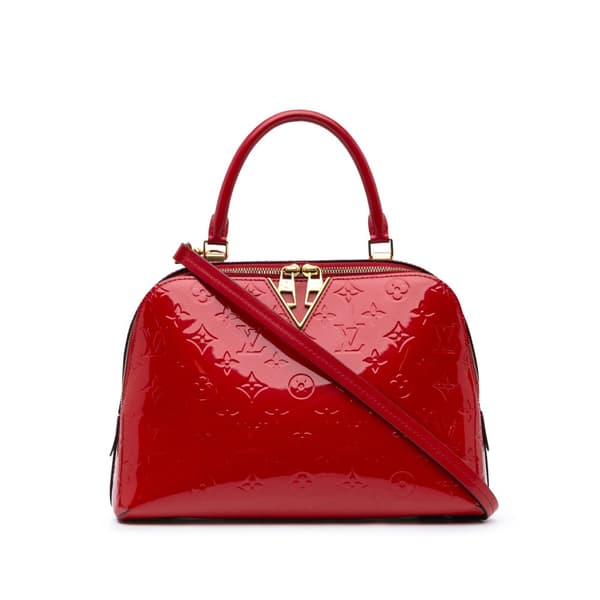 Pre-owned Louis Vuitton Monogram Vernis Melrose Red