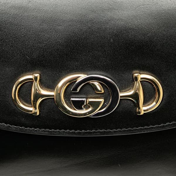 Pre-owned Gucci Small Leather Zumi Satchel Black
