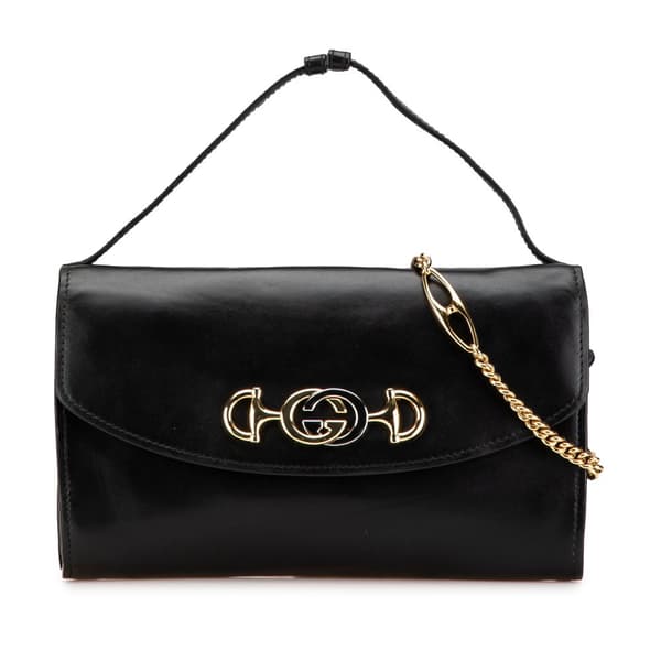 Pre-owned Gucci Small Leather Zumi Satchel Black