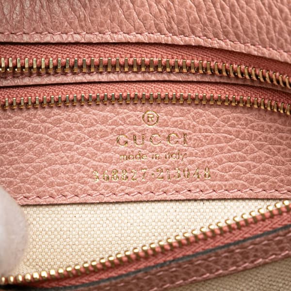 Pre-owned Gucci Mini Leather Swing Satchel Pink