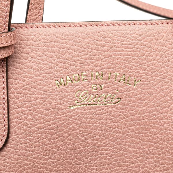 Pre-owned Gucci Mini Leather Swing Satchel Pink