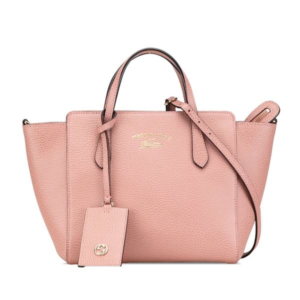 Pre-owned Gucci Mini Leather Swing Satchel Pink