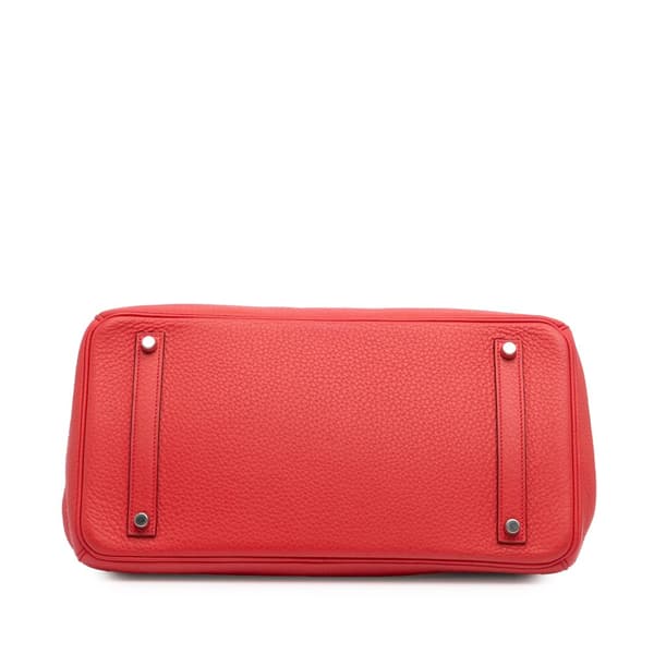 Pre-owned Hermès Togo Birkin Retourne 35 Red