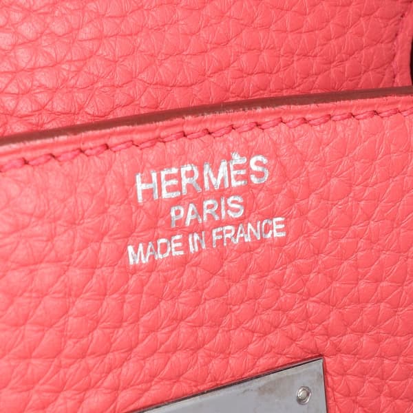 Pre-owned Hermès Togo Birkin Retourne 35 Red
