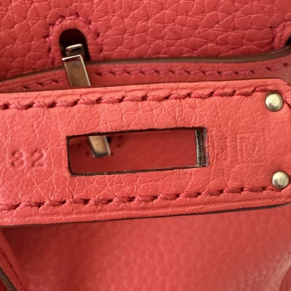 Pre-owned Hermès Togo Birkin Retourne 35 Red