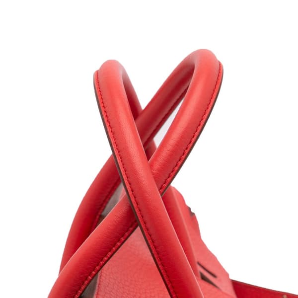 Pre-owned Hermès Togo Birkin Retourne 35 Red